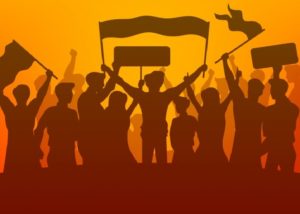 燃えているような